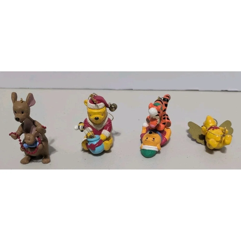 Hallmark Disney Winnie The Pooh Christmas Ornament Vintage Collector Lot Of Four